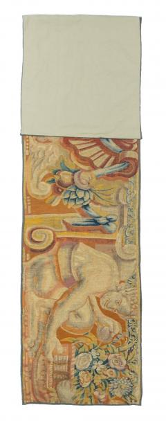 Antique Flemish Tapestry Panel 1 7 x 8 5  - 4457188
