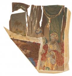 Antique French Tapestry 3 5 x 3 8  - 4295621