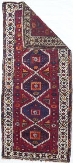 Antique Ghashghai Rug 4 3 x 9 5  - 4553950