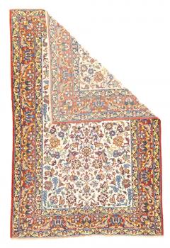 Antique Isfahan Rug 3 5 x 5 2  - 4554123