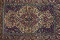 Antique Ivory Isfahan Rug 4 9 x 7 0  - 4457538