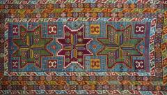 Antique Kazak Rug 4 3 x 8 7  - 4328429