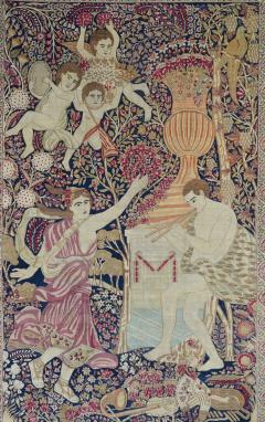 Antique Kerman Pictorial Rug 7 5 x 10 4  - 4296158