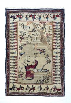 Antique Lavar Kerman Rug 3 8 x 5 10  - 4327113