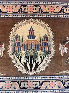Antique Mohtasham Kashan Rug 2 0 x 5 9  - 4295937