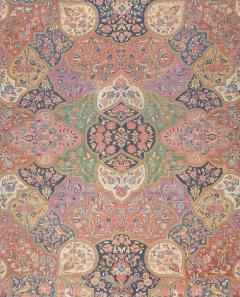 Antique Persian Dabir Kashan Rug 8 10 x 11 6  - 4314683