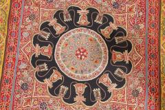 Antique Persian Embroidery Suzani Rashti Douzi Rug 5 x 5  - 4552458