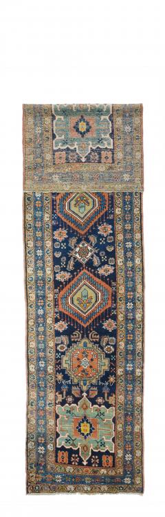 Antique Persian Heriz Runner 34 x 145 - 4355298