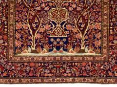 Antique Persian Isfahan One of Pair Rug 45 x 68  - 4268819