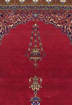 Antique Persian Kashan One of Pair Rug 4 x 4 x 6 x 7  - 4354550