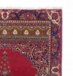 Antique Persian Kashan One of Pair Rug 4 x 4 x 6 x 7  - 4354551