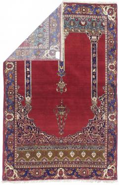 Antique Persian Kashan One of Pair Rug 43 x 6 x 8  - 4354545