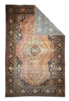 Antique Persian Mohtasham Kashan Rug 105 x 161  - 4268859