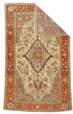 Antique Persian Mohtasham Kashan Rug 42 x 71  - 4268835