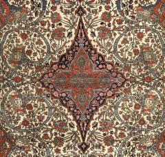 Antique Persian Mohtasham Kashan Rug 79 x 99  - 4268856