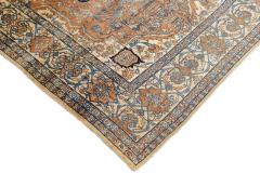 Antique Persian Silk Heriz Rug 4 6 x 5 10  - 4295631