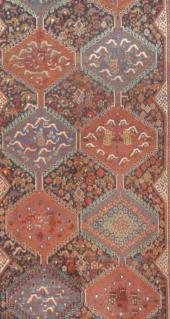 Antique Qashqai Rug 59 x 118 - 4354801