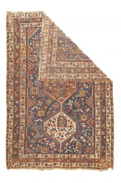 Antique Qashqai Rug 6 2 x 8 11  - 4405197