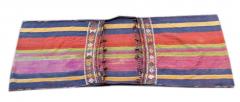 Antique Shahsaband Silk Textile Bag 1 7 x 3 6  - 4457221