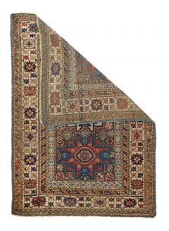 Antique Shirvan Rug 3 5 x 4 11  - 4404879