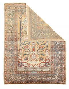 Antique Silk Heriz Rug 4 6 x 5 11  - 4296292