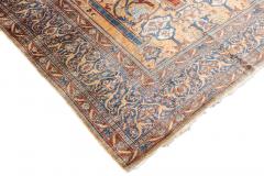 Antique Silk Heriz Rug 4 6 x 5 11  - 4296293