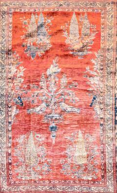 Antique Silk Heriz Rug 4 6 x 6 4  - 4314319