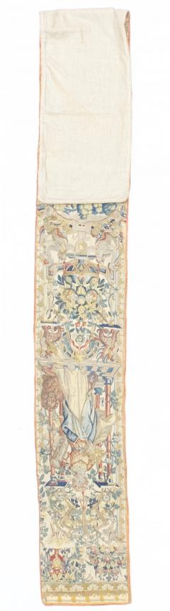 Antique Tapestry Panel one of pair 12 x 109  - 4268182