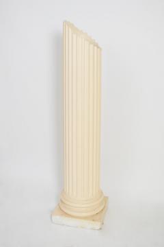 Antique style plaster column floor lamp 1970s  - 4539179