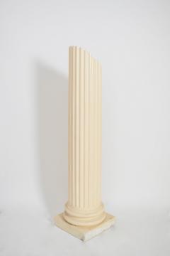 Antique style plaster column floor lamp 1970s  - 4539180