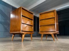 Architectural Pair of Side Tables with Drawers in Ivory Wood 1950s Lot 727a - 4624961