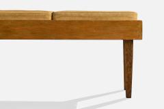 Argentine Designer Bench with Wood and Vinyl Argentina 1950s - 4784024