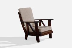 Argentine Designer Lounge Chairs with Oak and Fabric Argentina 1960s - 4785292