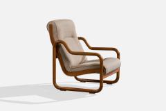 Argentine Designer Lounge Chairs with Oak and Fabric Argentina 1970s - 4785268