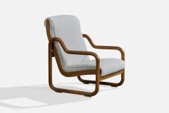 Argentine Designer Lounge Chairs with Oak and Fabric Argentina 1970s - 4785286