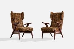 Argentine Designer Lounge Chairs with Wood and Fabric Argentina 1950s - 4785277