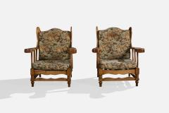 Argentine Designer Lounge Chairs with Wood and Fabric Argentina 1960s - 4785309