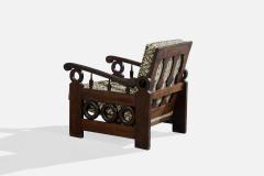 Argentine Designer Lounge Chairs with Wood and Fabric Argentina 1970s - 4785251