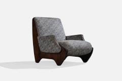 Argentine Designer Lounge Chairs with Wood and Fabric Argentina 1970s - 4785599