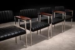 Armchair in Steel Leather Rosewood Unknown 1960s Lot 173 342 - 4624366