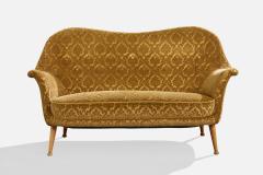 Arne Norell Sofa with Fabric and Birch Sweden 1960s - 4764342