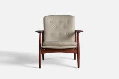 Arne Vodder Lounge Chair with Teak and Fabric Denmark 1950s - 4764350