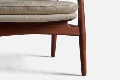 Arne Vodder Lounge Chair with Teak and Fabric Denmark 1950s - 4764353