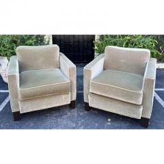 Art Deco Style Mohair Club Chairs a Pair - 2997112