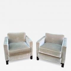 Art Deco Style Mohair Club Chairs a Pair - 3000494