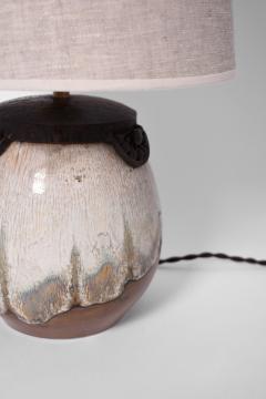 Art Deco style lamp in enamelled sandstone Keramis  - 4540092