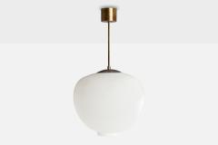 Arvid Bohlmarks Lampfabrik Pendant Light with Brass and Glass Sweden 1950s - 4764406