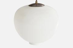 Arvid Bohlmarks Lampfabrik Pendant Light with Brass and Glass Sweden 1950s - 4764408