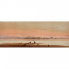 Augustus Osborne Lamplough Pair of Orientalist watercolour paintings of desert landscapes by A Lamplough - 2912322