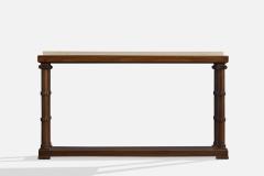 Axel Einar Hjorth Console Table with Wood and Marble Sweden 1930s - 4764520